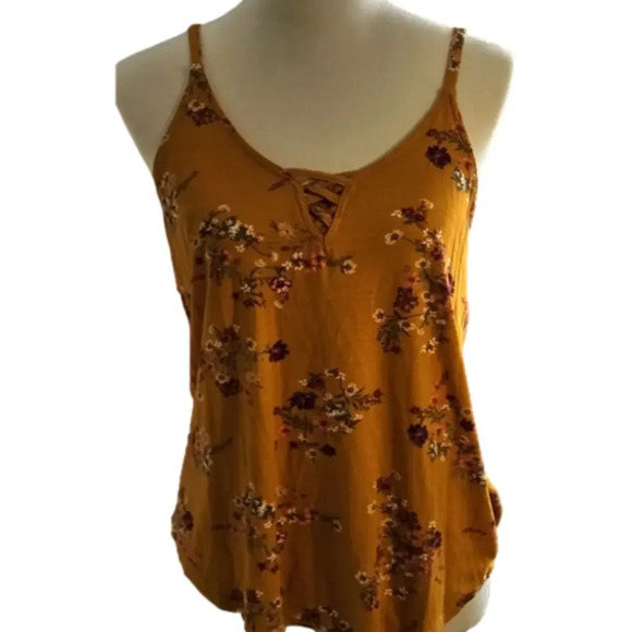 Pink Republic Mustard Yellow Tank size L - Picture 1 of 6